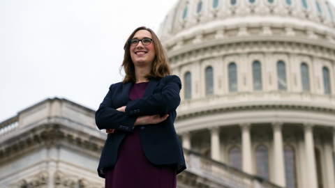 Sarah McBride, representante demócrata y primera persona transgénero en la Cámara de Representantes.