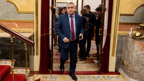 El secretario de Organización del PSOE, Santos Cerdán, en el Congreso de los Diputados.