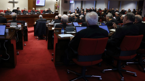 Foto del discurso inaugural de la Asamblea Plenaria de la Conferencia Episcopal Española (CEE), a 18 de noviembre de 2024.