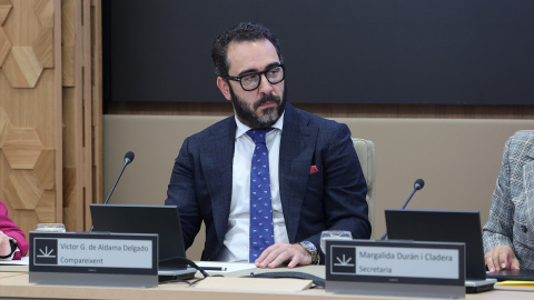 Víctor de Aldama, en el Parlament balear. Archivo.