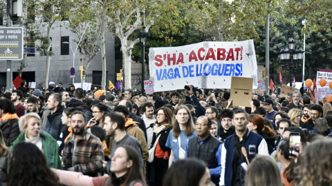 Manifestación alquileres Barcelona