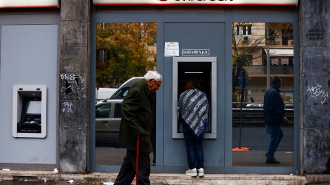 Una oficina de UniCredit en Roma. REUTERS/Yara Nardi