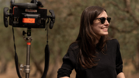 La cineasta Sandra Romero, en el rodaje de la película.