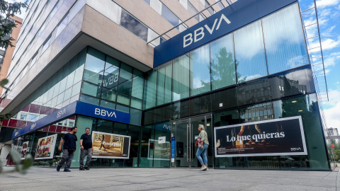 Una sucursal del BBVA, a 26 de septiembre de 2024, en Madrid .