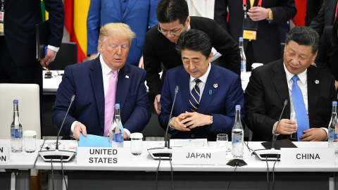  El Presidente estadounidense Donald Trump y el Presidente chino Xi Jinping en la Cumbre del G20 de 2019. Europa Press.