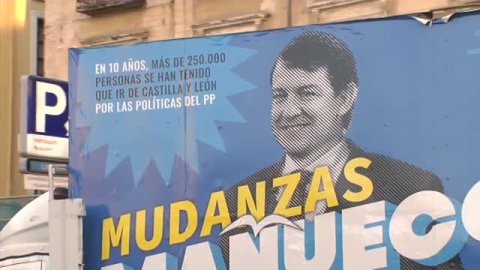 Campaña de Unidas Podemos contra Fernández Mañueco para criticar la despoblación