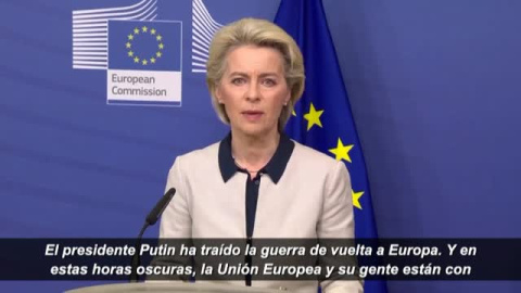 Von der Leyen: "El objetivo es la estabilidad en Europa y haremos que Putin pague por ello"