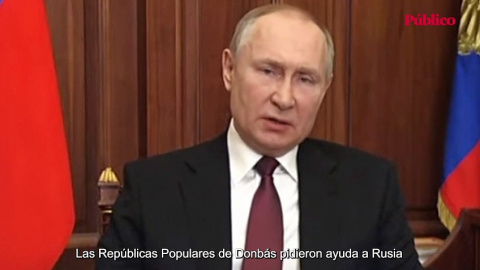 VÍDEO | Putin justifica su ataque para "desnazificar" Ucrania