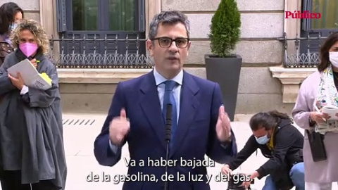 FELIX BOLAÑOS: "Va a haber bajada de la gasolina, de la luz y del gas"