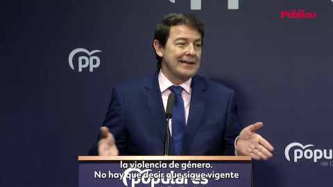 Todas las excusas que ha puesto Mañueco sobre violencia de género para justificar su pacto con Vox