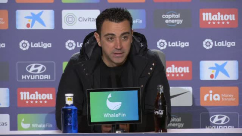 Xavi destaca la "actitud encomiable" de sus jugadores tras la victoria ante el Atlético