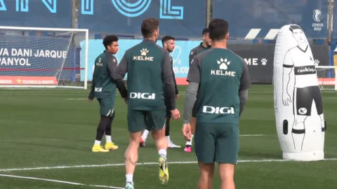 El Espanyol sigue preparando el partido de este domingo ante el Getafe