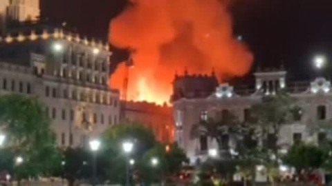 Lima arde tras la manifestación contra el Gobierno de Dina Boluarte