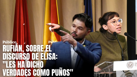 Rufián, sobre el discurso de Elisa Lozano en la Complutense: "Les ha dicho verdades como puños"