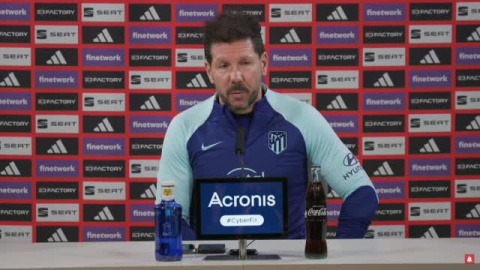 Simeone: "Trataremos de llevar el partido donde nos sintamos más cómodos para hacerlos daño"