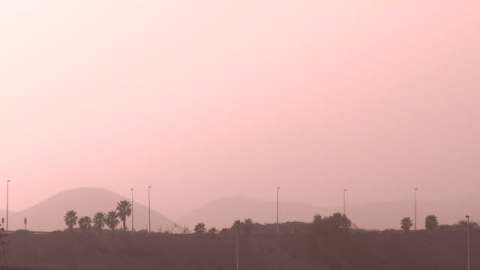 La calima cubre el cielo de Las Palmas de Gran Canaria