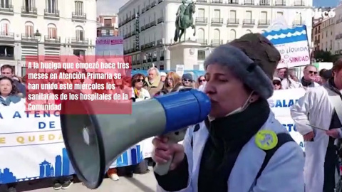 Vídeo | Los facultativos de los hospitales se suman a la huelga contra Ayuso: "O tienes sanitario o te vas al otro barrio":