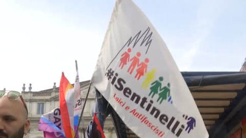 Protesta en Italia contra el gobierno ultraderechista de Meloni por las medidas represivas contra las familias LGTBi