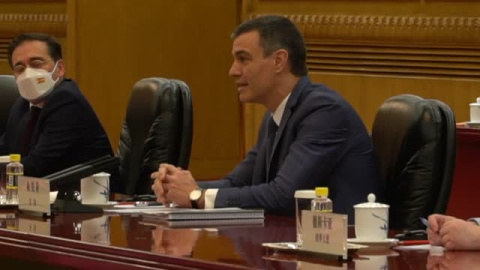 Pedro Sánchez, al primer ministro chino: "Queremos avanzar a una colaboración con la UE más equilibrada"