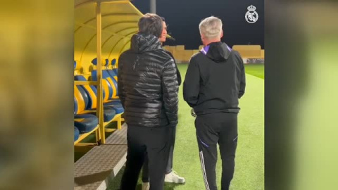 Cristiano, en el entrenamiento del Real Madrid en Riad