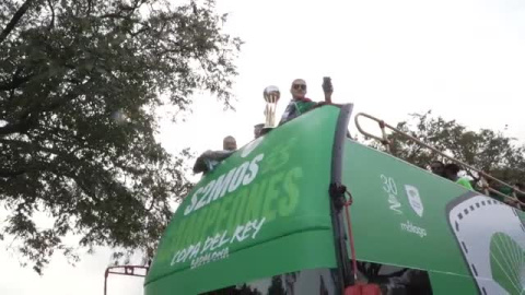 Málaga celebra por todo lo alto la Copa del Rey del Unicaja