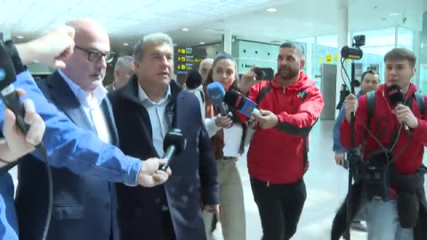 Silencio de Laporta a preguntas de la prensa sobre la relación con Florentino