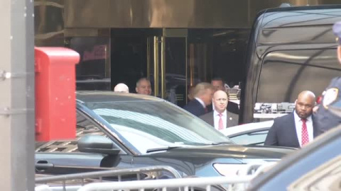 Donald Trump llega al tribunal de Nueva York para comparecer  