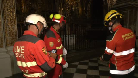 Simulacro de terremoto en la Catedral de Granada para poner a prueba la protección del patrimonio cultural