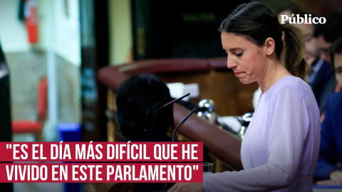 Irene Montero ante la reforma del PSOE de la ley del 'sólo sí es sí': "Es el día más difícil que he vivido en este Parlamento"