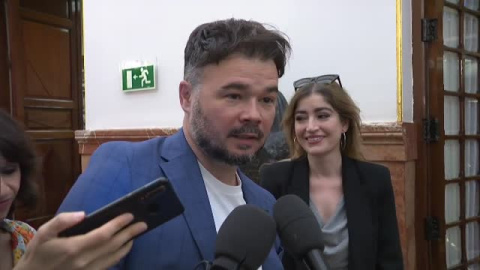 Rufián, sobre la supuesta hija secreta del rey emérito: "Nos interesa más el dinero secreto que tiene por ahí"