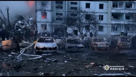 Lluvia de misiles rusos sobre Uman