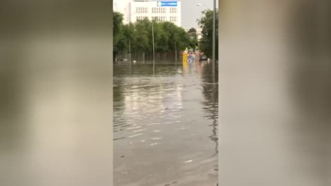 La tromba de agua provoca más de 300 avisos en Madrid