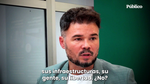 Rufián: "Votaríamos a favor de una investidura de Sánchez solo si eso significa defender a Catalunya"