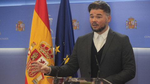 Rufián: "Aunque una parte del Poder Judicial le ha declarado la guerra a una serie de partidos e ideas, es subsanable"