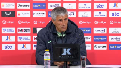 Quique Setién tras ganar al Almería: "Hemos controlado completamente el partido"