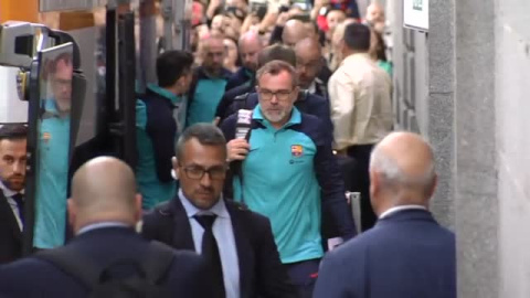 El Barça llega a Madrid en tren