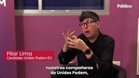 Pilar Lima: "Contamos con nuestras compañeras de Unides Podem, Incluyendo a Yolanda Díaz, como es obvio, porque es nuestra vicepresidenta de Unidas Podemos"