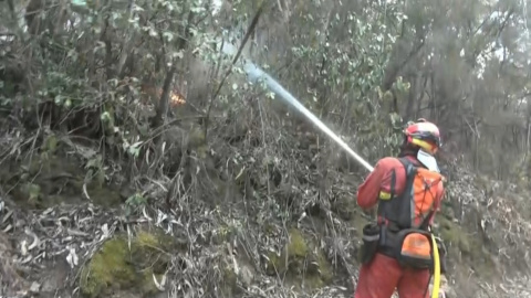 La noche transcurre mejor de lo esperado en el incendio forestal de Tenerife