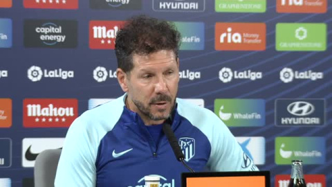 Simeone: "No nos alejamos del partido a partido y de estar pendientes del Mallorca, que está haciendo un gran trabajo"