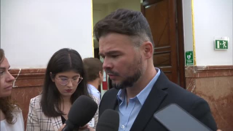 Rufián, sobre Feijóo: "Si a Ayuso le va muy bien, igual tenemos un Casado dos"