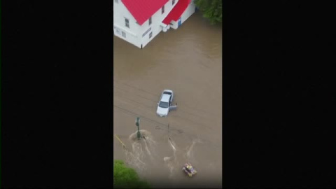 Las lluvias torrenciales anegan la localidad estadounidense de Vermont