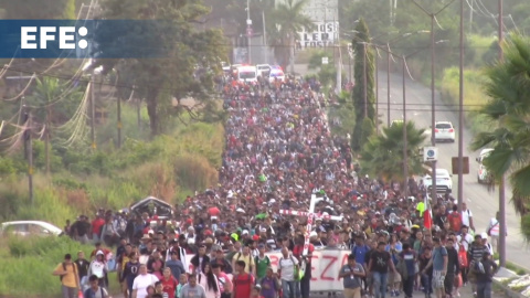 Sale del sur de México una nueva caravana de más de 10.000 migrantes rumbo a EEUU