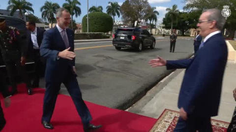 Encuentro del Rey con el presidente de la República Dominicana