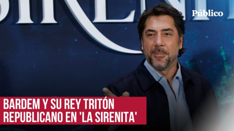 Bardem presenta su rey Tritón en 'La Sirenita' gritando "¡Viva la República!"