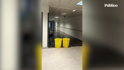 Se inunda el Hospital Infanta Sofía de Madrid: "Cada año convivimos con cubos de basura para recoger el agua"