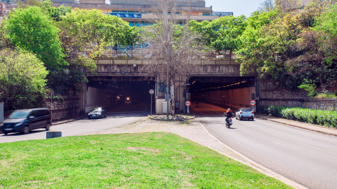 La boca nord del túnel de la Rovira.