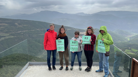 Una imatge del passat estiu de la presentació de la plataforma Pirineu Viu en un dels miradors del Pirineu.