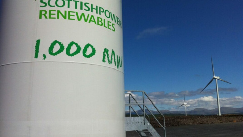 Parque eólico de Scottish Power, la filial británica de Iberdrola.