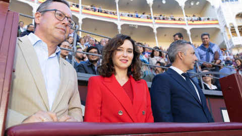 Isabel Díaz Ayuso en el interior de la plaza de toros de las Ventas para ver torear a Enrique Ponce a 28 de septiembre de 2024.