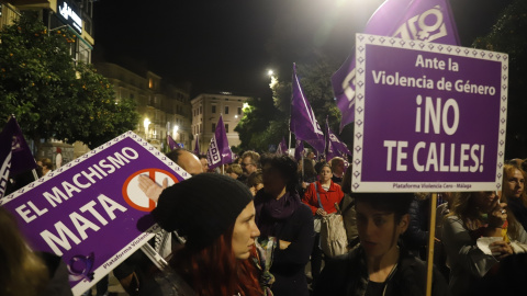  Imágenes de la manifestación con motivo del 25N en Málaga. Álex Zea / Europa Press.